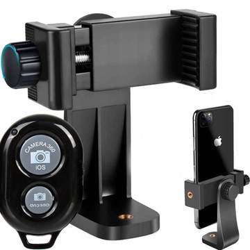 Uchwyt Mocowanie 360 na Telefon Adapter do Statywu + Pilot Bluetooth 10m
