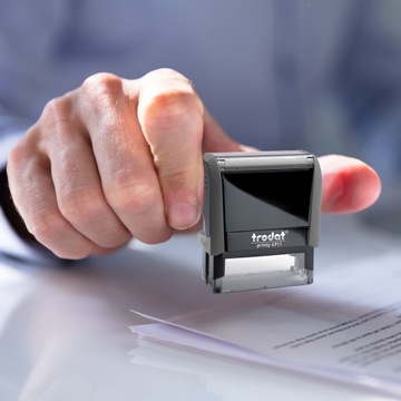 TRODAT STAMP 4911 ДЛЯ 4-СТРООЧНОГО ДИЗАЙНА КОРПОРАТИВНОГО ЛИЧНОГО ОФИСА + ЛАСТИК