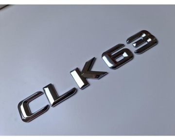 CLK63 STŘÍBRNÁ CHROM ŠTÍTEK Z ČÍSLO  NA ZADNÍ KUFR
