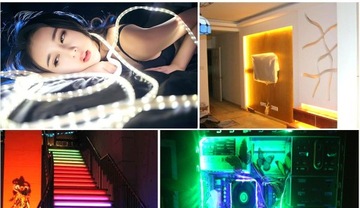 ПОДСВЕТКА ТЕЛЕВИЗОРА RGB СВЕТОДИОДНАЯ ЛЕНТА 4x 50см ПУЛЬТ USB