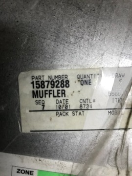 НОВЫЙ ОРИГИНАЛЬНЫЙ ГЛУШИТЕЛЬ ЗАДНИЙ ЛЕВЫЙ REG CORVETTE C6