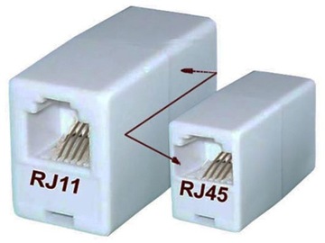 КАБЕЛЬ-ПЕРЕХОДНИК, 2 м, РЕДУКЦИЯ RJ45 - RJ11 b