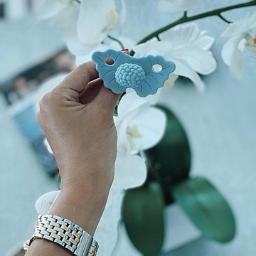 МАЛИНОВЫЙ ПРОРЕЗЫЧКИ синий МАССАЖ охлаждает ТРУБКИ БЕЗОПАСНЫЙ силикон RAZBABY