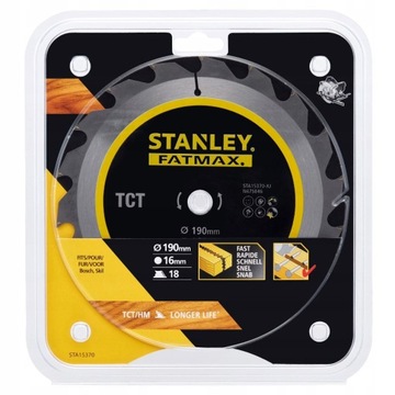 STANLEY STA15370 tarcza do drewna widiowa 190x16