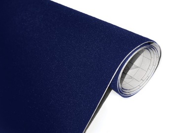 Клейкая фольга для мебели велюр синий декоративный шпон бархат DIY 45 см