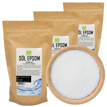 Sól Epsom gorzka Siarczan Magnezu 3kg do kąpieli CZYSTA kąpiel stóp relaks