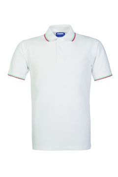 Koszulka ROSSINI męska POLO ITALIA biała r.L
