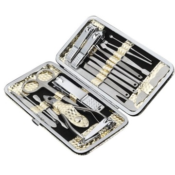 ZESTAW DO PAZNOKCI MANICURE PEDICURE CĄŻKI 16SZTUK