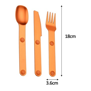 Набор столовых приборов для кемпинга, нож Spork, набор Spork, портативный, металлический, многоразовый