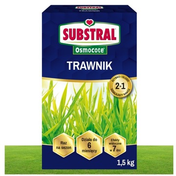 NAWÓZ OSMOCOTE DO TRAWNIKA 1,5kg SUBSTRAL TRAWA SOCZYŚCIE ZIELONY TRAWNIK