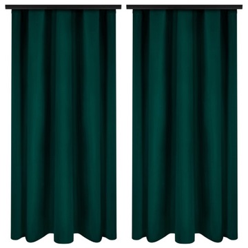 ZASŁONA BUTELKOWA ZIELEŃ 230 CM 2 SZTUKI ZASŁONY GOTOWE
