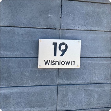 Tabliczka tablica ADRESOWA numer na dom numer domu ALUMINIOWA 30x20 cm