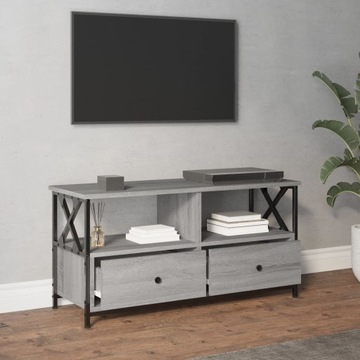 Тумба под ТВ, дуб Сонома серый, 90x33x45 см
