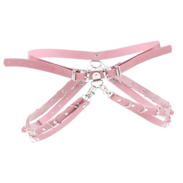 Biżuteryjny łańcuszek na talię dla kobiet Punk Body Belt Pink