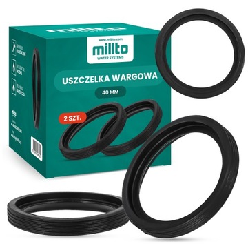2x Uszczelka WARGOWA Rur KANALIZACJI 40 mm Gumowa Pierścień Uszczelniający