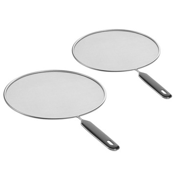 2 шт. МЕТАЛЛИЧЕСКАЯ СКОВОРОДА С ЗАЩИТОЙ ОТ ЖИРОВЫХ БРЫЗГОВ