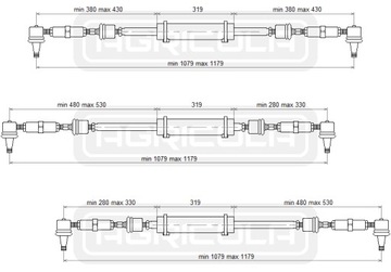 КОМПЛЕКТ ГИДРОЛИДЕРА ОПОРНОГО ЦИЛИНДРА ZETOR 2X100