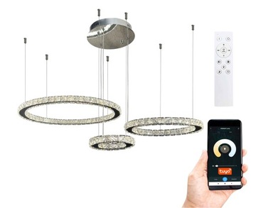 Inteligentna lampa wisząca glamour ring 30/50/70cm