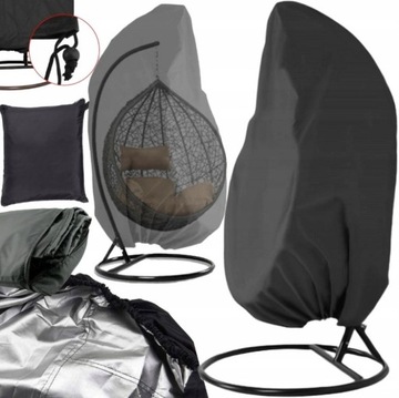 POKROWIEC NA FOTEL WISZĄCY KOSZ KOKON HUŚTAWKA OGRODOWA SZEROKA OSŁONA