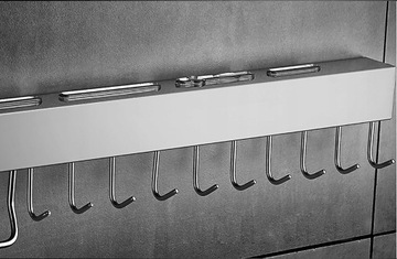 КУХОННЫЕ ПЕРИЛА 60 СМ 10 КРЮЧКОВ 4 ПОЛОЖЕНИЯ НОЖЕЙ