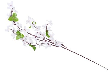 FORSYCJA BIAŁA SZTUCZNA GAŁĄZKA DŁUGA KWIATY WIOSENNE DODATEK STROIK 52CM