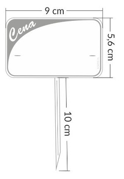 CENÓWKI PLASTIKOWE MS ze szpilką 10szt NIEBIESKIE