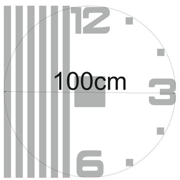 Большие деревянные дубовые настенные часы LAMELE 100см XXL, приклеенные к гостиной.