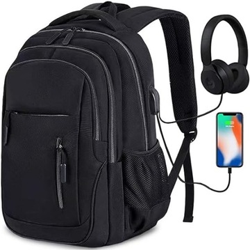 Plecak miejski torba na laptopa port USB JACK wielofunkcyjny 15,6'' (T114)