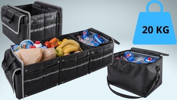 ORGANIZER TORBA DO BAGAŻNIKA SKŁADANA POJEMNA MOCNE RZEPY SZTYWNA JAKOŚĆ XL