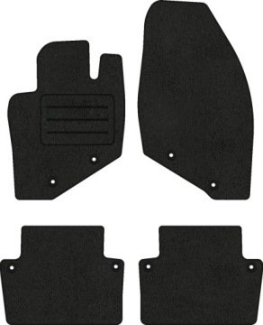 Velurové koberce Lux pro Volvo XC70 I (2000-2007) Komplet Na Míru Stopky