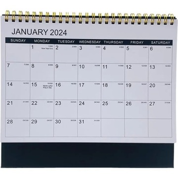 2024 Full Year Calendar Small Desk Calendar Standing Calendar Desk
