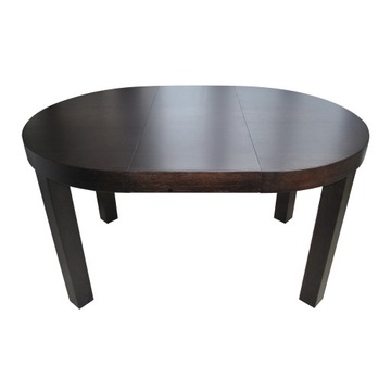 STÓŁ ROZKŁADANY OKRĄGŁY DĘBOWY WENGE 95/145 SALON JADALNIA KUCHNIA