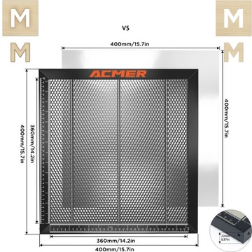 Panel o strukturze plastra miodu ACMER-E10 400x400mm Z ATOMSTACK/NEJE/ACMER