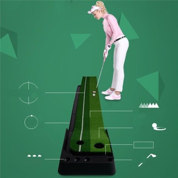 Набор ковриков для мини-гольфа, розовый мини-гольф, клюшка, 3 мяча для гольфа Putting Green.