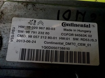 208 1.6 E-HDI 13R MODUL START STOP 9802096780 A2C53427745 9679123280