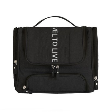 Дорожная косметичка, портативный подвесной органайзер, расширяемый, темно-синий