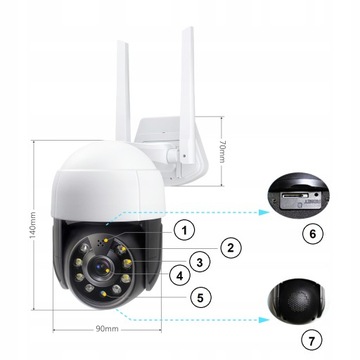 TUYA SMART 5MPX0 WIFI НАРУЖНАЯ ВРАЩАЮЩАЯСЯ КАМЕРА