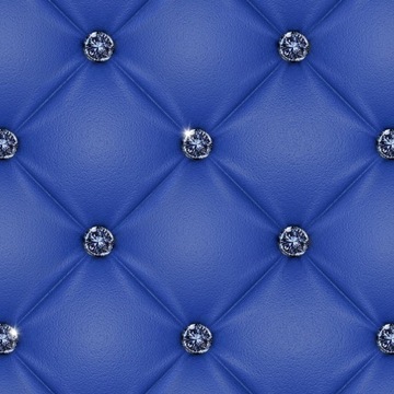TAPETA PIKOWANA SKÓRA DIAMENTY 3D KOBALTOWA 5465al