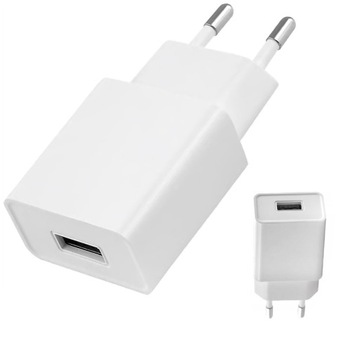 ŁADOWARKA SIECIOWA USB 2.4 A 12W 1XUSB BIAŁA KOSTKA UNIWERSALNA DO TELEFONU
