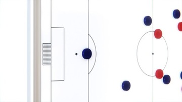 Доска тактическая ФУТБОЛ 60х40 см, магнитная тренерская доска, белый