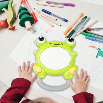 ИНТЕРАКТИВНЫЙ БАРАБАН ЛЯГУШКА ПОГРЕМКА СВЕТ