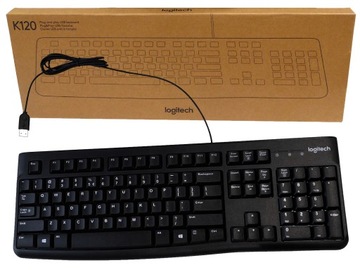 Мембранная клавиатура Logitech K120, черная