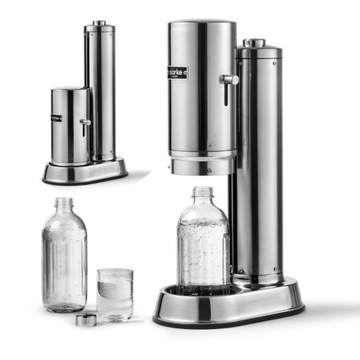 SATURATOR DO WODY AARKE CARBONATOR PRO SREBRNY + SZKLANA BUTELKA 0,7L