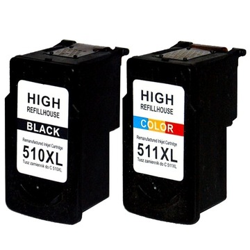 Tusze do CANON PG510 + CL511 XL PIXMA iP2700 MP240 MP250 MX340