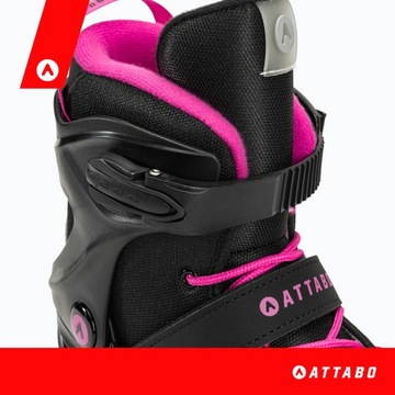 Rolki damskie ATTABO Cyclone czarny 42 REGULOWANE PRECYZYJNE DOPASOWANIE