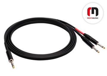 Kabel Audio Reds Jack Stereo 6.3/2x Jack mono 0,3m