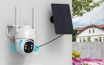 Солнечная панорамная камера IP GSM 3G 4G LTE SIM 2K 3MPx 4x Zoom Карта 64 ГБ