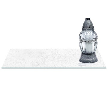 SZKLANA PODSTAWKA POD ZNICZE 60x20cm Granit 40c