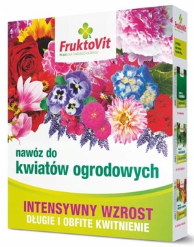 Nawóz wieloskładnikowy Fruktovit granulat 1,2 kg 10 l do kwiatów ogrodowych