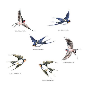 Elektrostatyczne naklejki na szyby okienne Ptaki